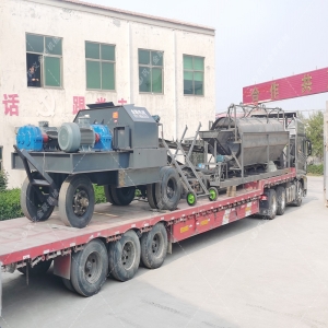 2PG1208型移動式對輥制砂機發貨 發往浙江