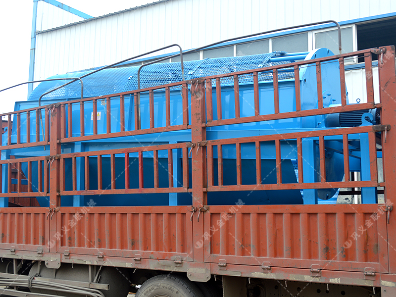 防堵塞無軸滾筒篩沙機發往廣東佛山