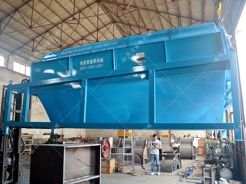 防堵塞無軸滾筒篩沙機發往廣東佛山