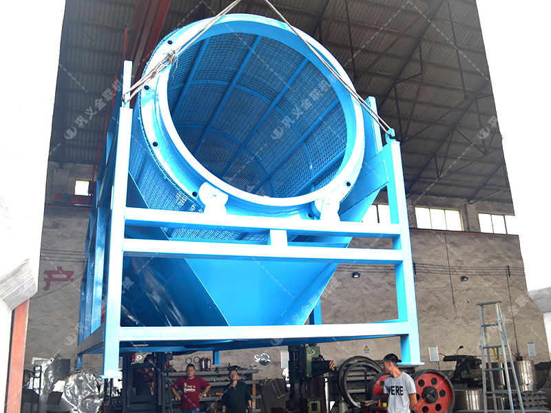 防堵塞無軸滾筒篩沙機發往廣東佛山